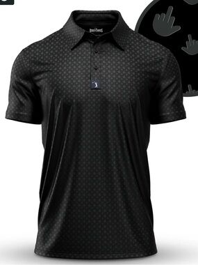 Bogey Bros Black Men's Short-Sleeve Performance Polo